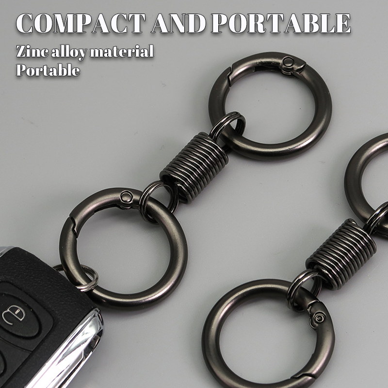 (🔥2025Last Day Promotion - 49% off)Nordic Retro Spring Double Ring Keychain
