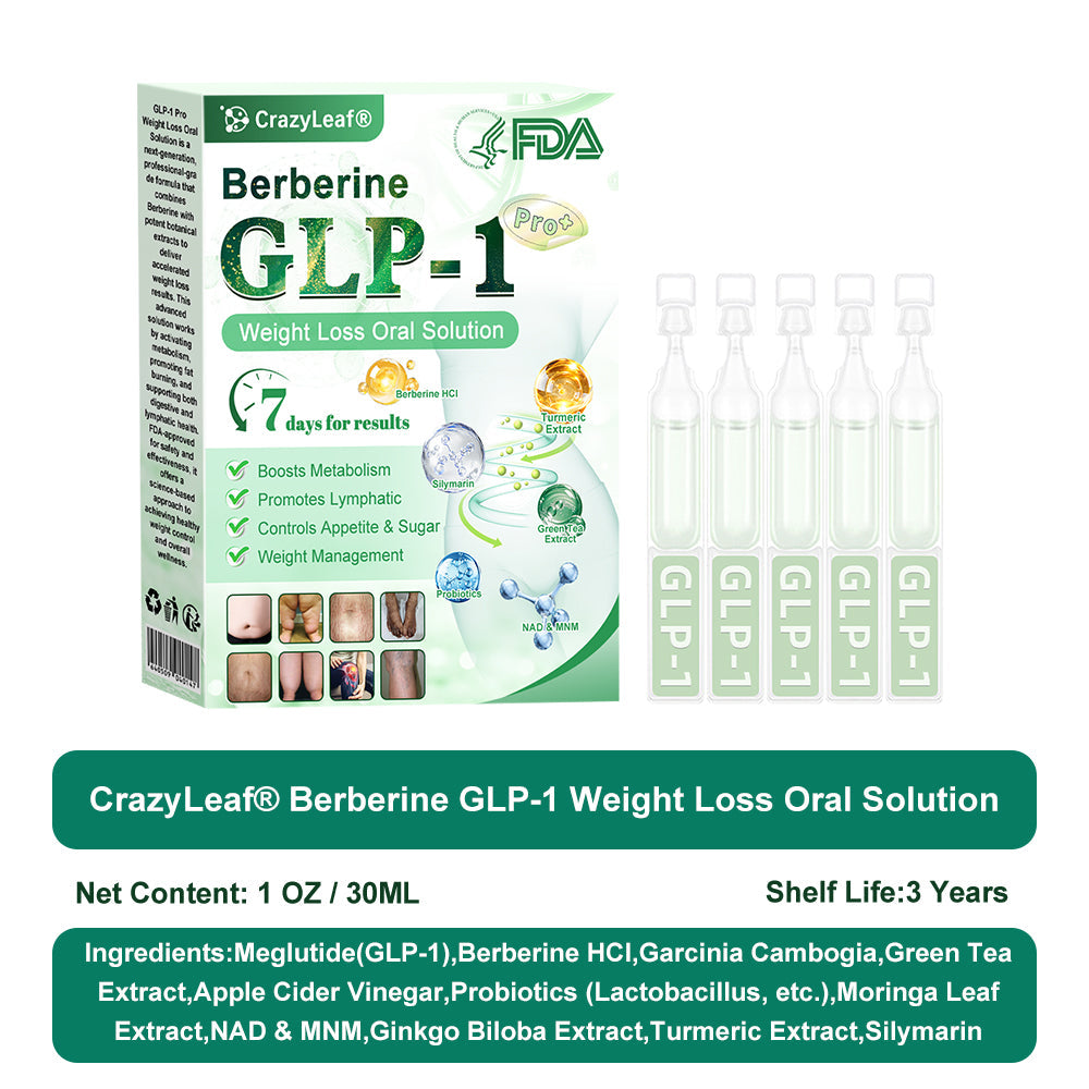 [ 𝑭𝒊𝒏𝒂𝒍 30 𝑴𝒊𝒏𝒖𝒕𝒆𝒔: 𝑩𝒖𝒚 5, 𝑮𝒆𝒕 5 𝑭𝒓𝒆𝒆!🔥 ] 𝘾𝙧𝙖𝙯𝙮𝙇𝙚𝙖𝙛® 𝐁𝐞𝐫𝒃𝒆𝒓𝒊𝒏𝒆 & 𝐆𝐋𝐏-𝟏 𝑷𝒓𝒐 𝑾𝒆𝒊𝒈𝒉𝒕 𝑳𝒐𝒔𝒔 𝑶𝒓𝒂𝒍 𝑺𝒐𝒍𝒖𝒕𝒊𝒐𝒏 (Targeting Obesity, Cardiovascular Disease, Type 2 Diabetes, Fatty Liver, Sleep Apnea, Arthritis, Cancer, and Mental Health etc.)