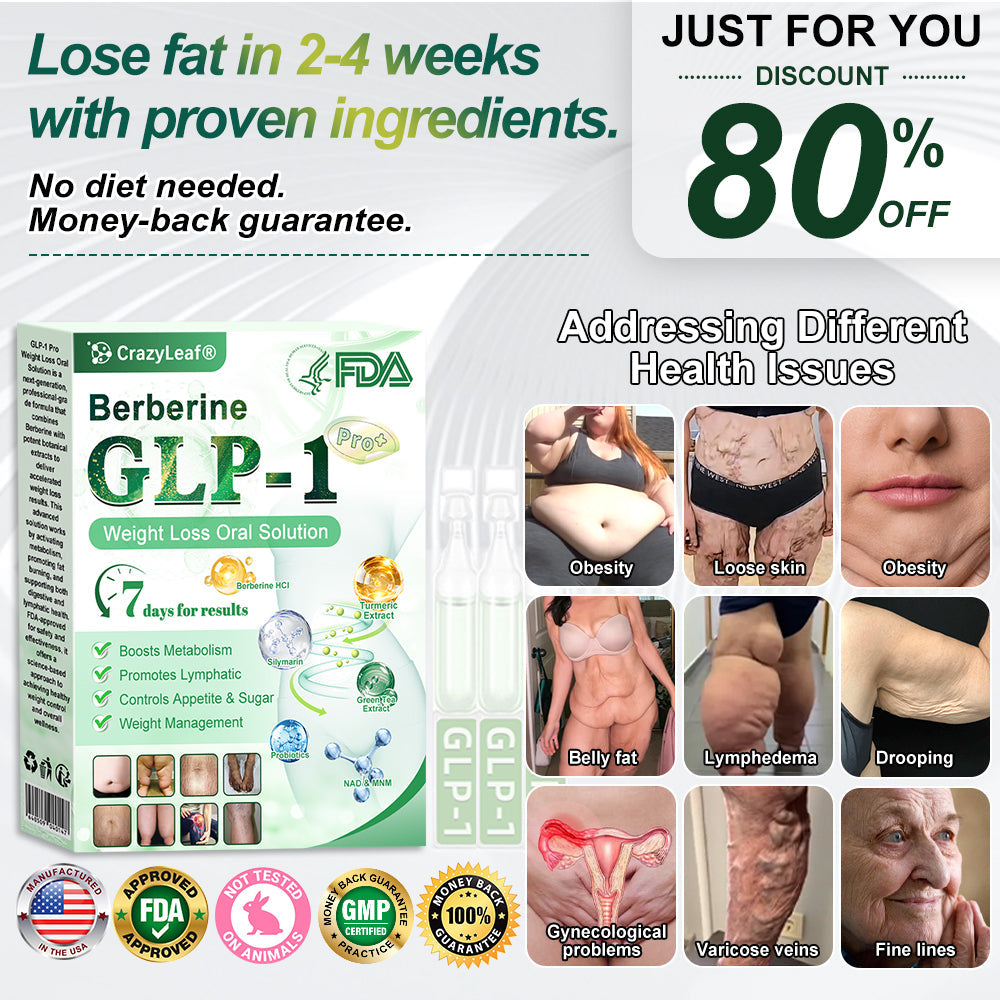 [ 𝑭𝒊𝒏𝒂𝒍 30 𝑴𝒊𝒏𝒖𝒕𝒆𝒔: 𝑩𝒖𝒚 5, 𝑮𝒆𝒕 5 𝑭𝒓𝒆𝒆!🔥 ] 𝘾𝙧𝙖𝙯𝙮𝙇𝙚𝙖𝙛® 𝐁𝐞𝐫𝒃𝒆𝒓𝒊𝒏𝒆 & 𝐆𝐋𝐏-𝟏 𝑷𝒓𝒐 𝑾𝒆𝒊𝒈𝒉𝒕 𝑳𝒐𝒔𝒔 𝑶𝒓𝒂𝒍 𝑺𝒐𝒍𝒖𝒕𝒊𝒐𝒏 (Targeting Obesity, Cardiovascular Disease, Type 2 Diabetes, Fatty Liver, Sleep Apnea, Arthritis, Cancer, and Mental Health etc.)