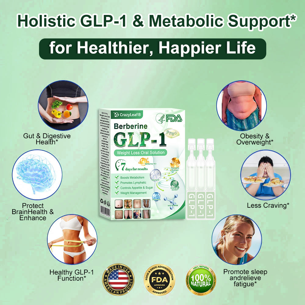 [ 𝑭𝒊𝒏𝒂𝒍 30 𝑴𝒊𝒏𝒖𝒕𝒆𝒔: 𝑩𝒖𝒚 5, 𝑮𝒆𝒕 5 𝑭𝒓𝒆𝒆!🔥 ] 𝘾𝙧𝙖𝙯𝙮𝙇𝙚𝙖𝙛® 𝐁𝐞𝐫𝒃𝒆𝒓𝒊𝒏𝒆 & 𝐆𝐋𝐏-𝟏 𝑷𝒓𝒐 𝑾𝒆𝒊𝒈𝒉𝒕 𝑳𝒐𝒔𝒔 𝑶𝒓𝒂𝒍 𝑺𝒐𝒍𝒖𝒕𝒊𝒐𝒏 (Targeting Obesity, Cardiovascular Disease, Type 2 Diabetes, Fatty Liver, Sleep Apnea, Arthritis, Cancer, and Mental Health etc.)