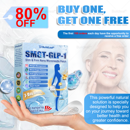 🏥FDA Store |𝐵uil𝗱𝐿ea𝐟® 𝑮𝐋𝑃-1 Slim & Firm 𝑁ano 𝑀icroneedle 𝑃atch with Collagen,Turmeric&Matrixyl 3000 丨Obesity,Cardiovascular Diseas, Diabetes, Sleep Apnea, Joint Problems and More