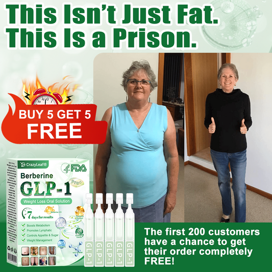 [ 𝑭𝒊𝒏𝒂𝒍 30 𝑴𝒊𝒏𝒖𝒕𝒆𝒔: 𝑩𝒖𝒚 5, 𝑮𝒆𝒕 5 𝑭𝒓𝒆𝒆!🔥 ] 𝘾𝙧𝙖𝙯𝙮𝙇𝙚𝙖𝙛® 𝐁𝐞𝐫𝒃𝒆𝒓𝒊𝒏𝒆 & 𝐆𝐋𝐏-𝟏 𝑷𝒓𝒐 𝑾𝒆𝒊𝒈𝒉𝒕 𝑳𝒐𝒔𝒔 𝑶𝒓𝒂𝒍 𝑺𝒐𝒍𝒖𝒕𝒊𝒐𝒏 (Targeting Obesity, Cardiovascular Disease, Type 2 Diabetes, Fatty Liver, Sleep Apnea, Arthritis, Cancer, and Mental Health etc.)