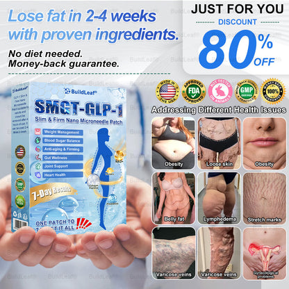 🏥FDA Store |𝐵uil𝗱𝐿ea𝐟® 𝑮𝐋𝑃-1 Slim & Firm 𝑁ano 𝑀icroneedle 𝑃atch with Collagen,Turmeric&Matrixyl 3000 丨Obesity,Cardiovascular Diseas, Diabetes, Sleep Apnea, Joint Problems and More